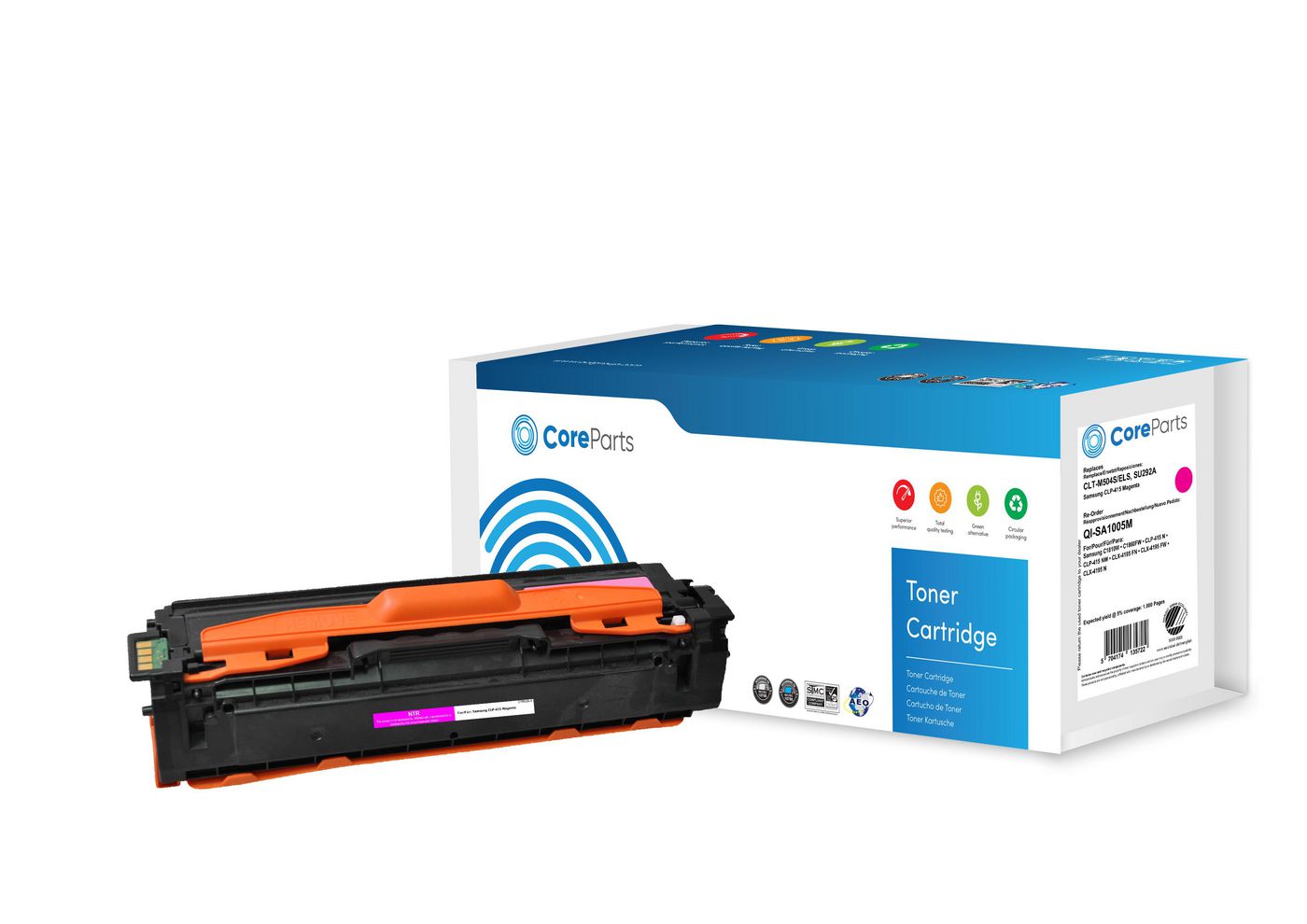 CoreParts CLT-M504S/ELS Magenta Toner – Kompatibel – 1'800 Seiten – für Samsung CLP-415