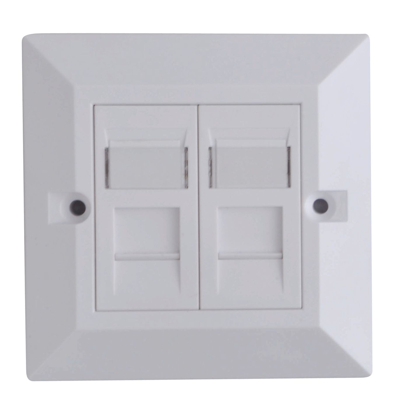 Lanview Keystone-Modul RJ45 Cat6, Dual-Gang UK, Kunststoff, IP20, 86×86×6 mm