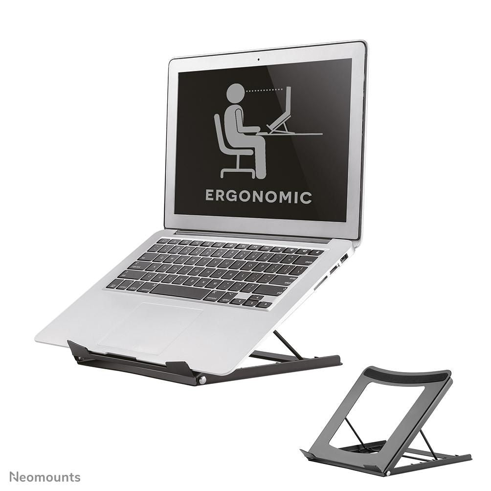 Neomounts Laptop-Ständer – bis 16", 5 kg Traglast – Schwarz