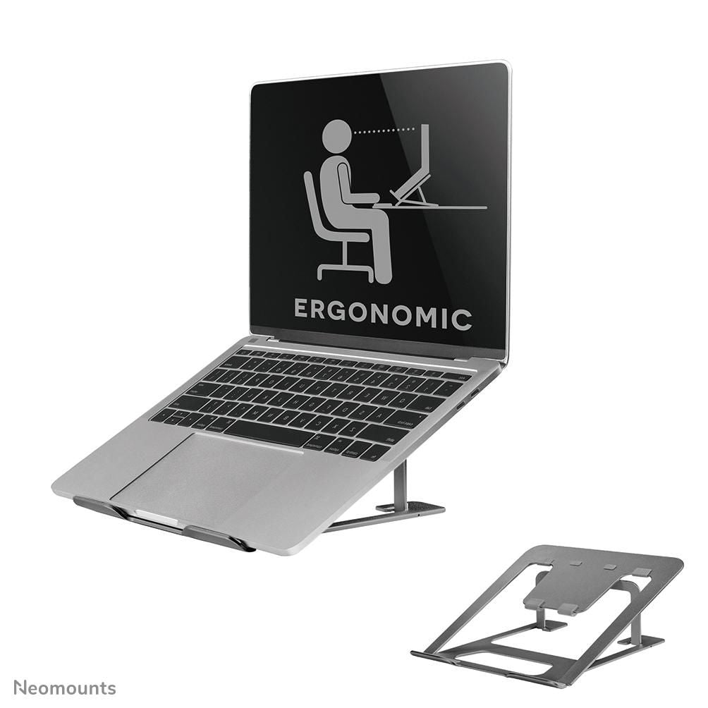 Neomounts Laptop-Ständer – bis 17"/5 kg – Grau