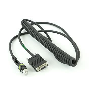 Zebra RS-232-Kabel – DB9-Buchse, spiralförmig – 2,8 m