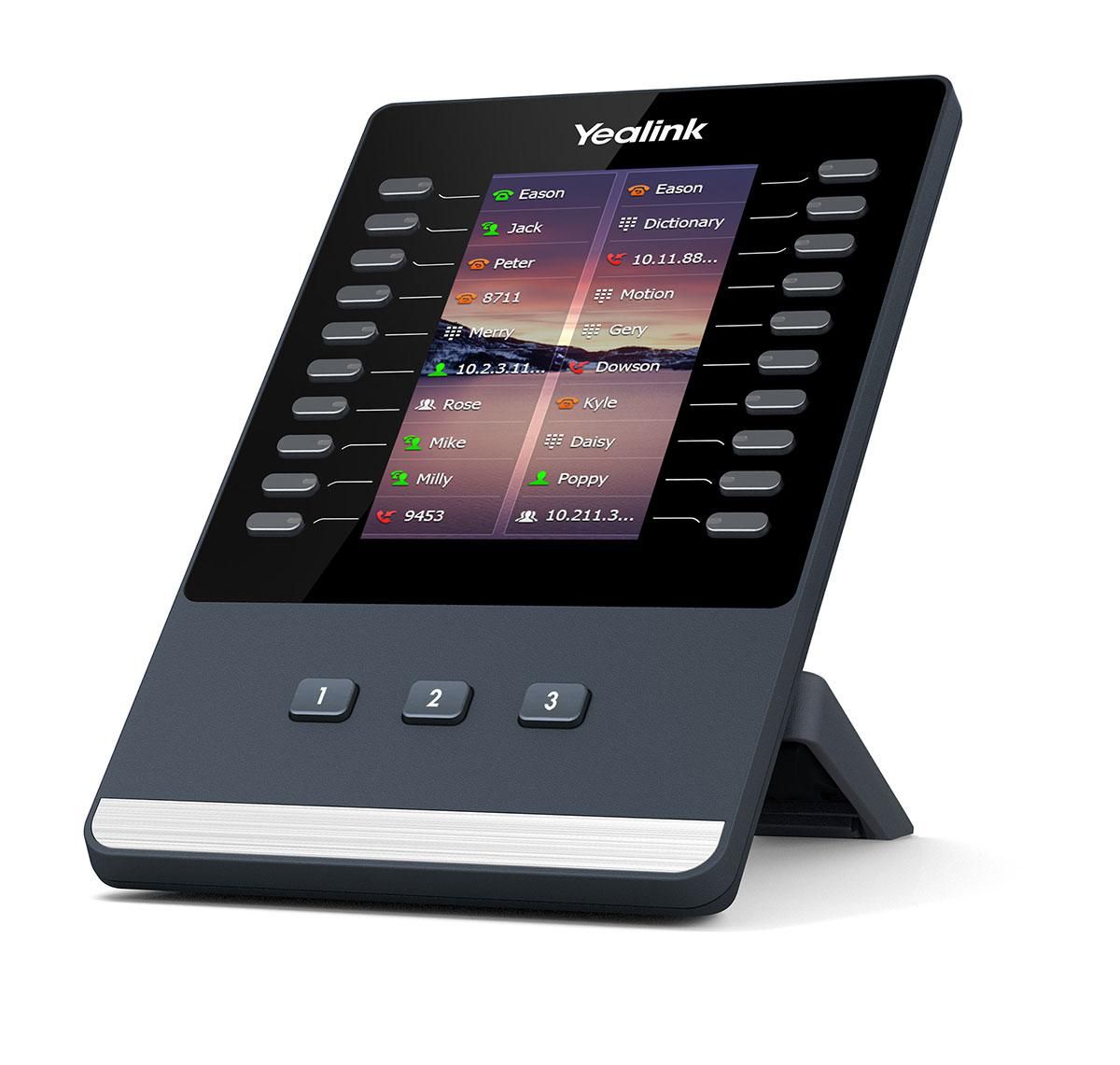 Yealink EXP43 – Erweiterungs-LCD, 23 Tasten, für T43U, T46U und T48U, Schwarz, Grau