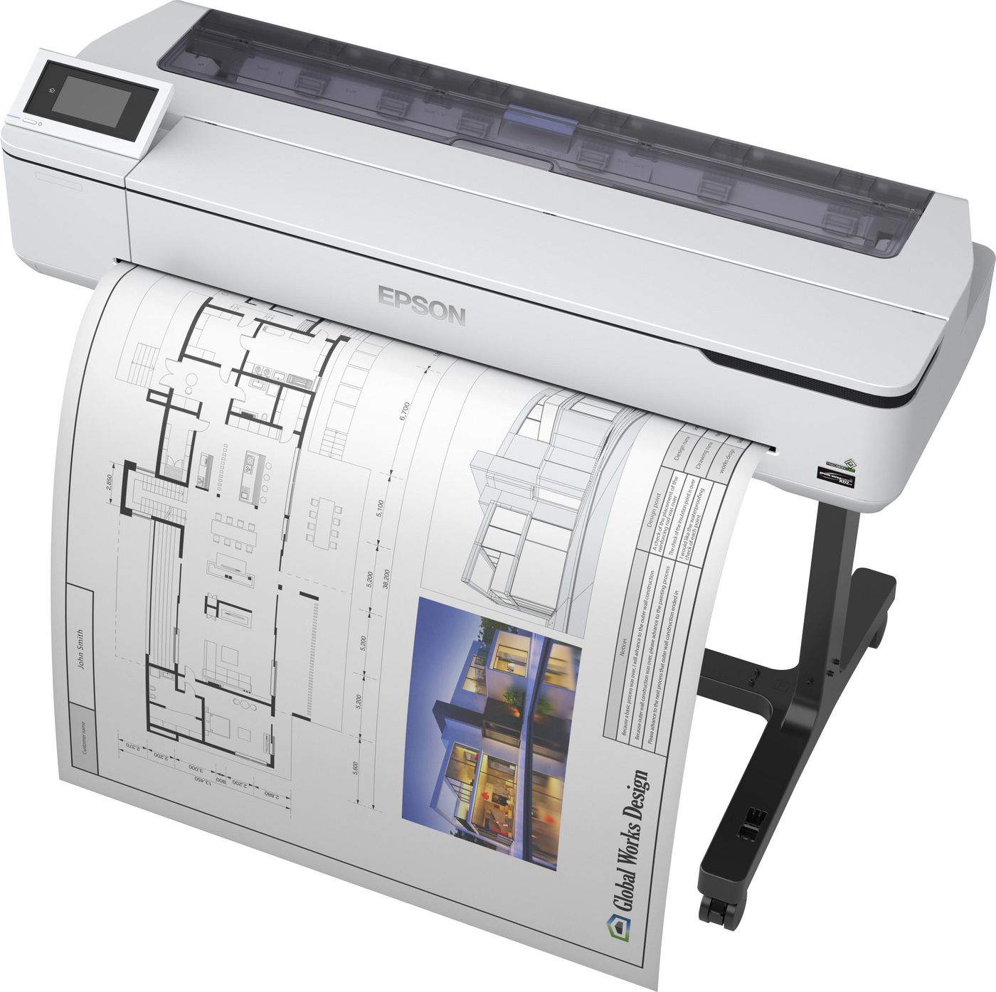 Epson SureColor SC-T5100 – Grossformatdrucker, 36", Farbe, LAN/WLAN/USB, mit Stand, 2400 × 1200 dpi