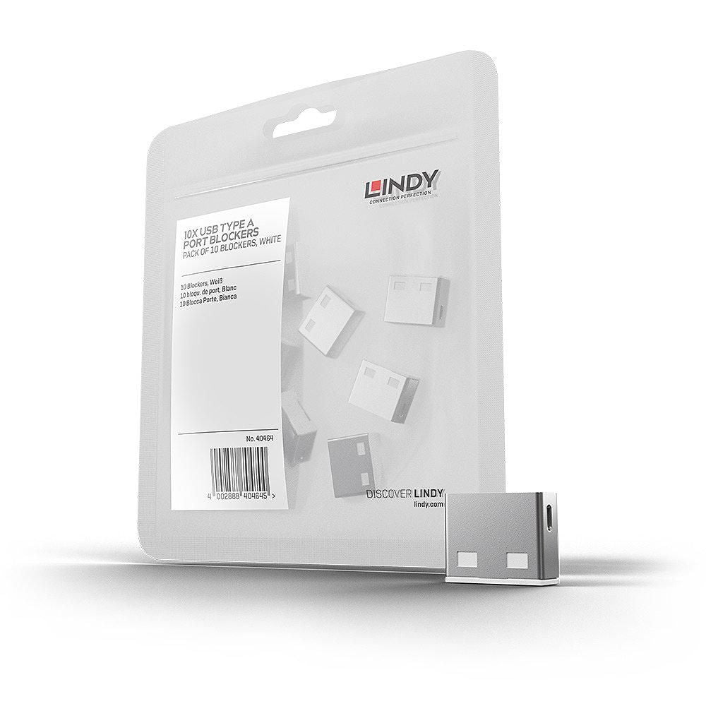 Lindy 10er-Set USB-Port-Schlösser – weiss