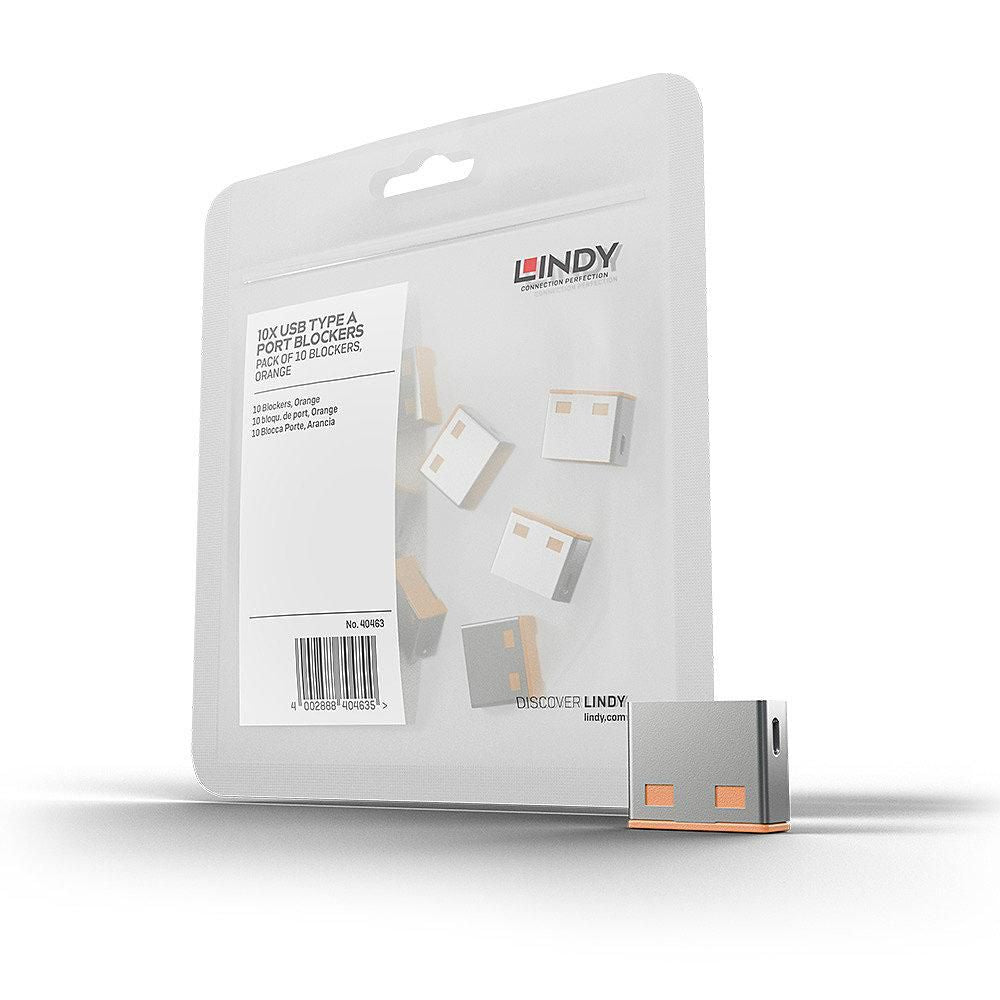 Lindy 10er-Set USB-Sperren – Orange