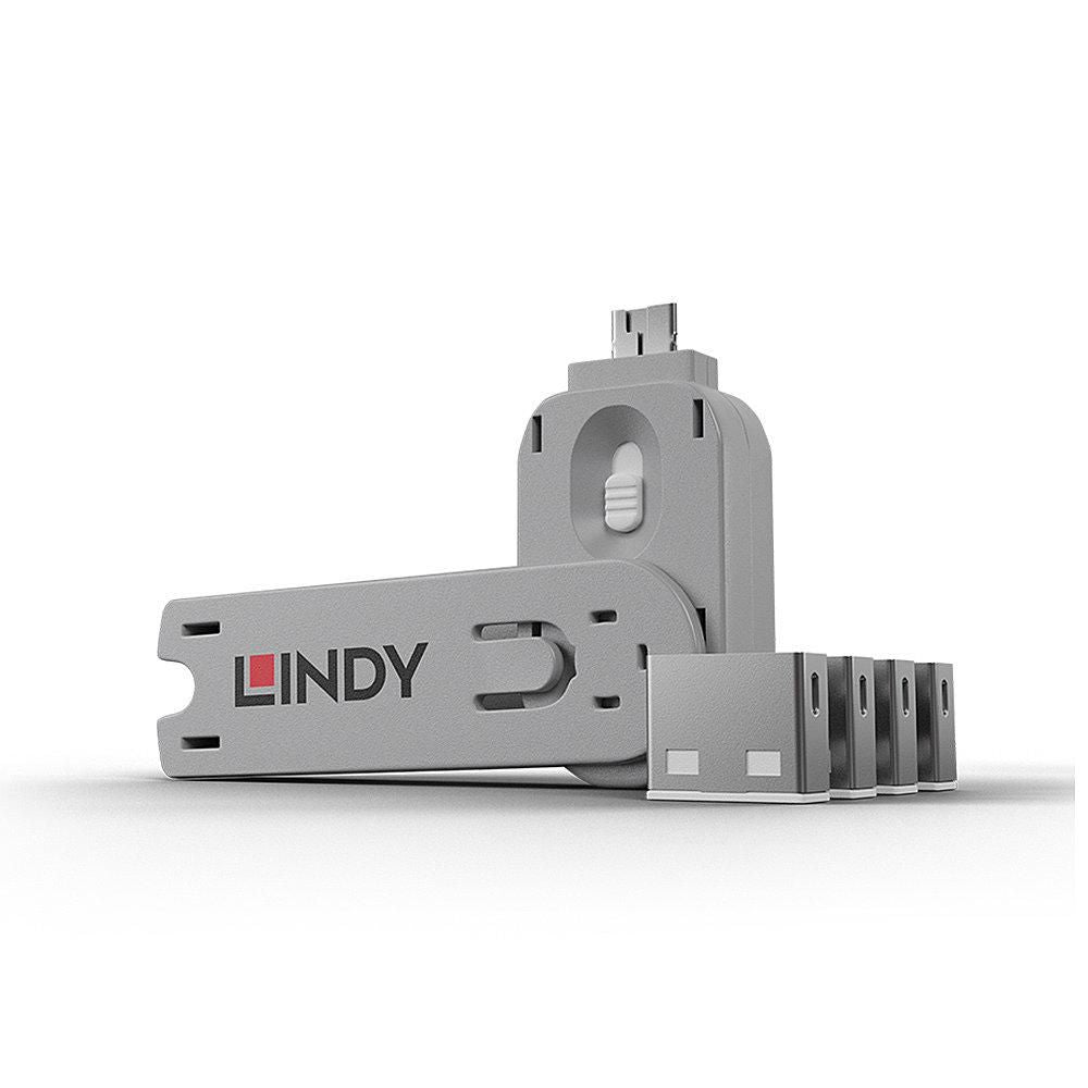 Lindy USB-Port-Sperre – Weiss