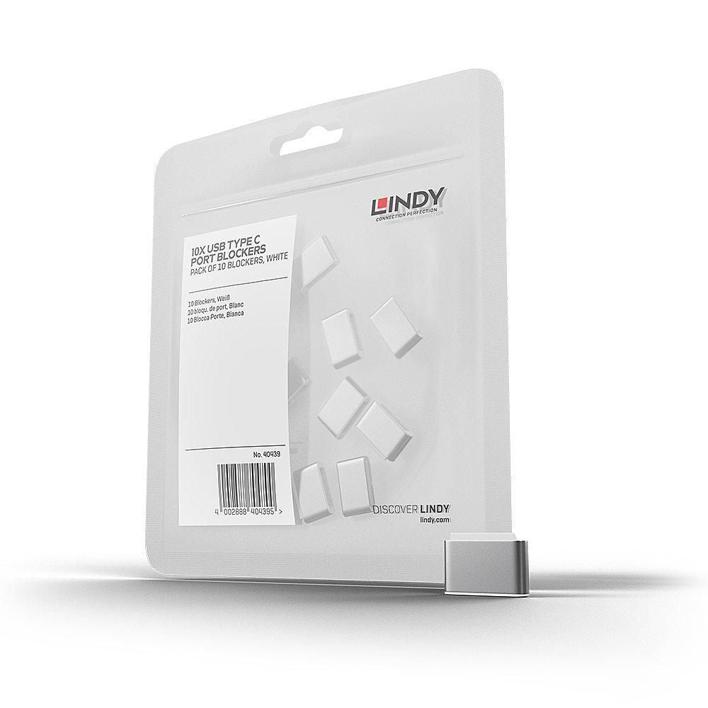 Lindy USB-C-Portblocker – 10er Pack, Weiss