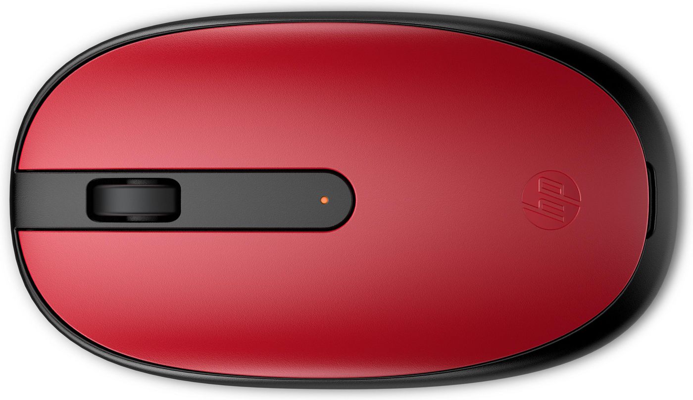HP 240 – Maus – Kabellos (Bluetooth), 1600 DPI, beidhändig, Rot