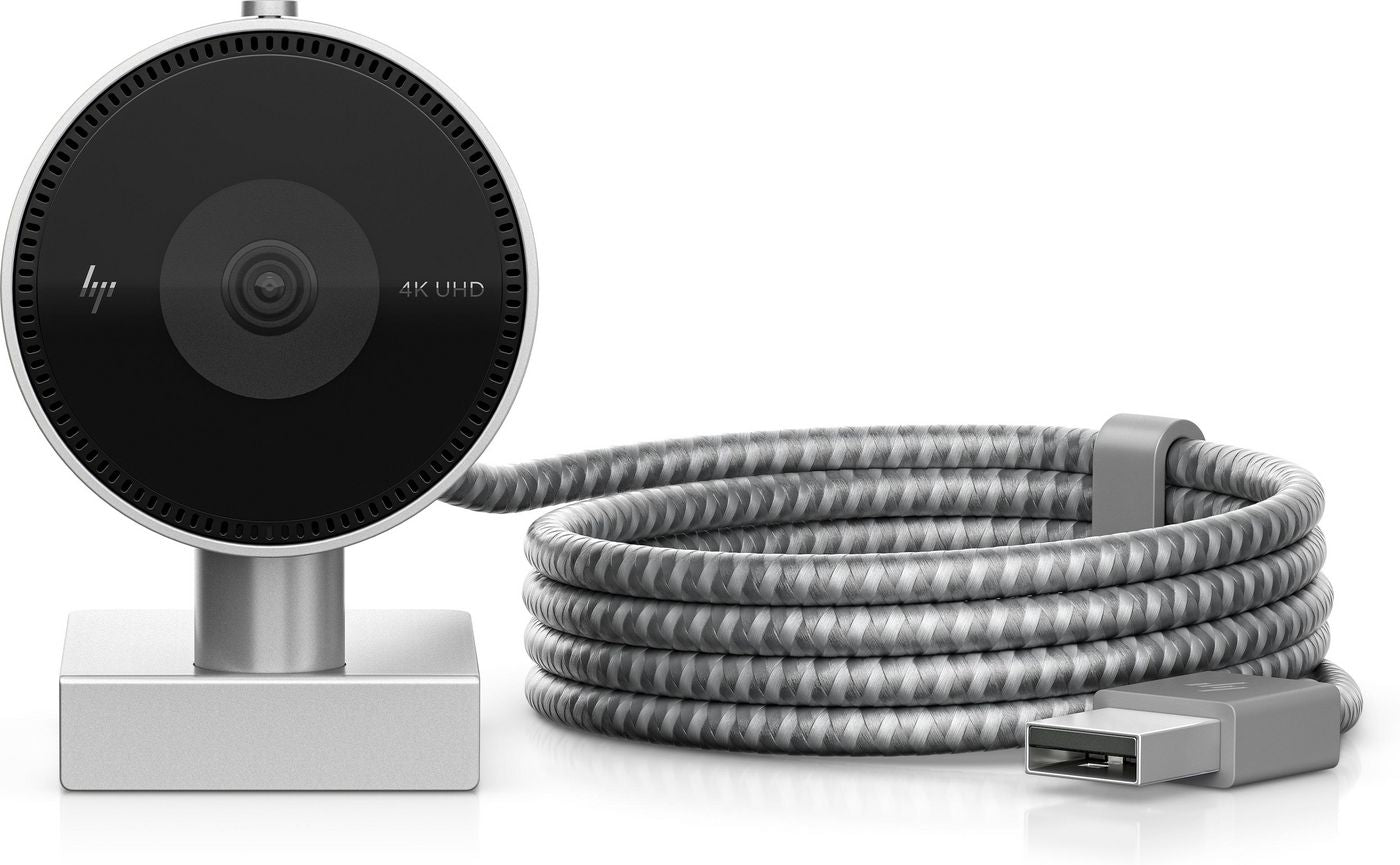 HP 950 Webcam – 4K Ultra HD, 30 fps, Autofokus, USB 3.0 – Schwarz/Silber