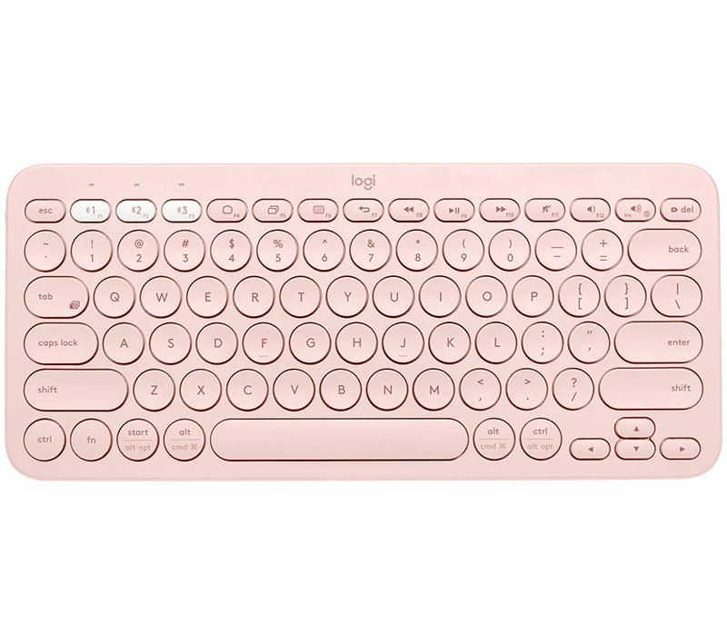 Logitech K380 – Mini Tastatur – Bluetooth – QWERTZ (DE) – Ohne Ziffernblock – Pink