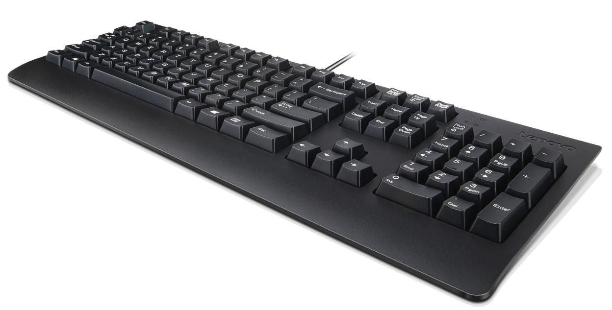 Lenovo Preferred Pro II – Tastatur – kabelgebunden, USB – QWERTY (Nordic) – schwarz – mit Handballenauflage