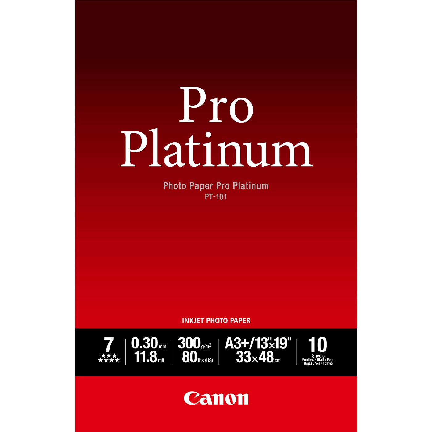 Canon Pro Platinum Fotopapier – A3+, 10 Blatt