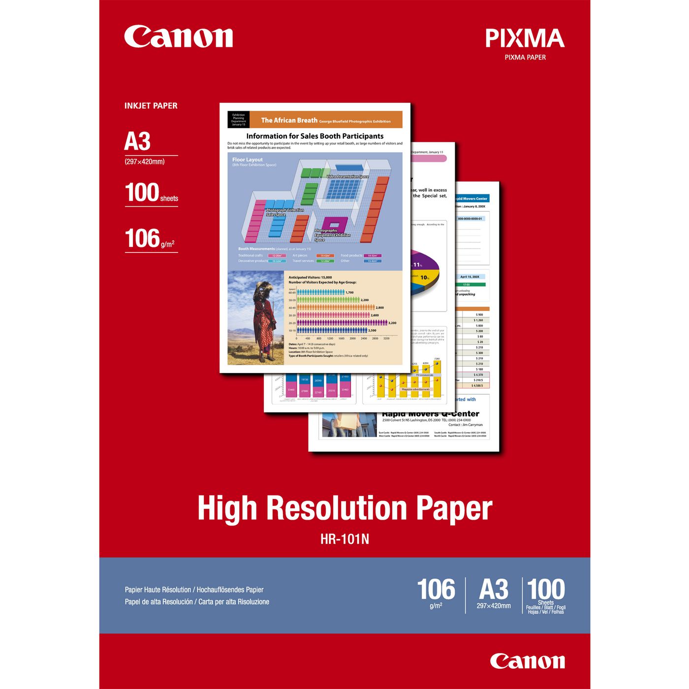 Canon Inkjet-Fotopapier – beschichtet, A3, 106 g/m², 20 Blatt – für Canon BJC/S/MulitPass
