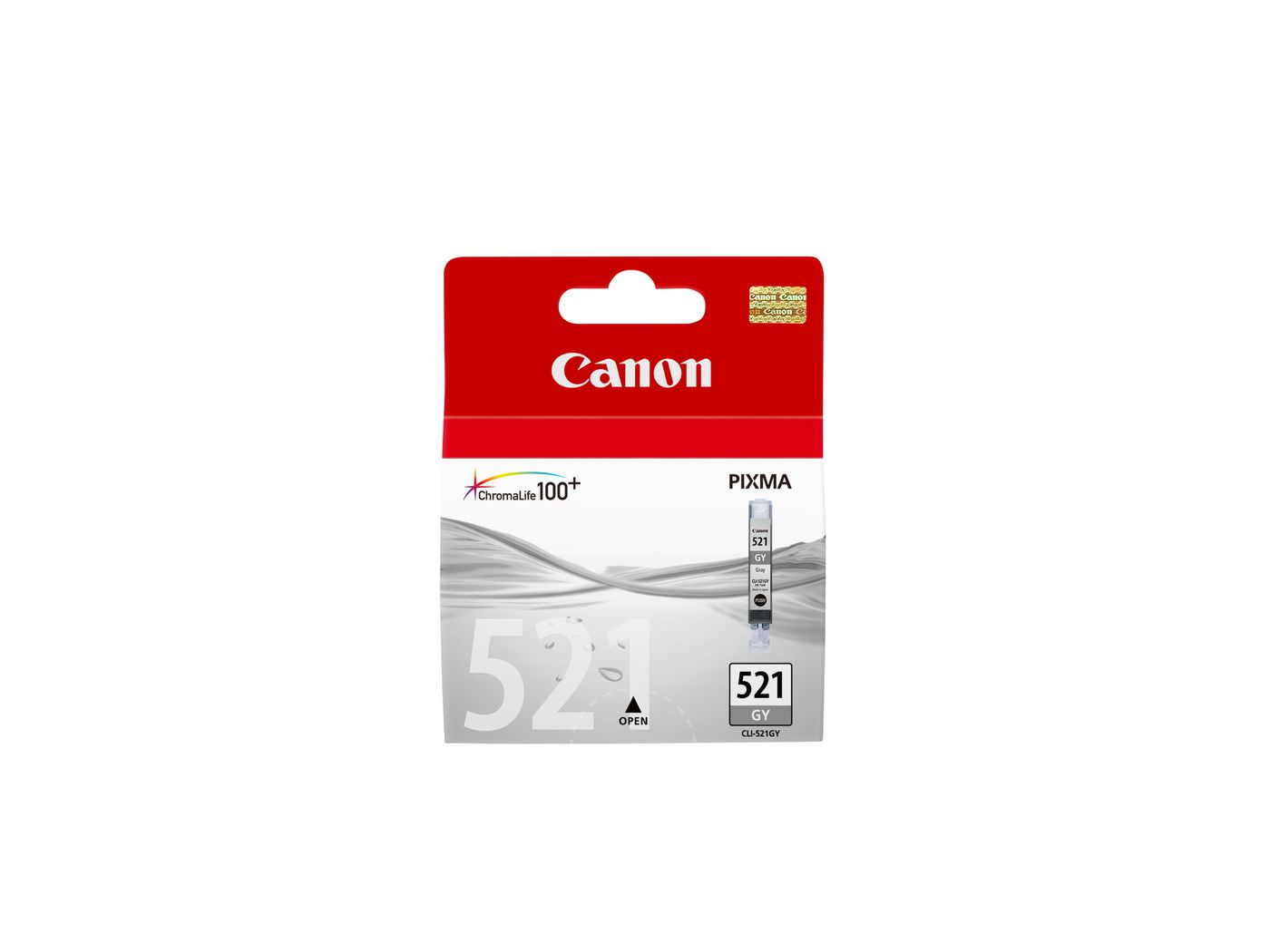Canon Tintenpatrone CLI-521GY, Grau, 1'370 Seiten – für Tintenstrahldrucker und Multifunktionsgeräte
