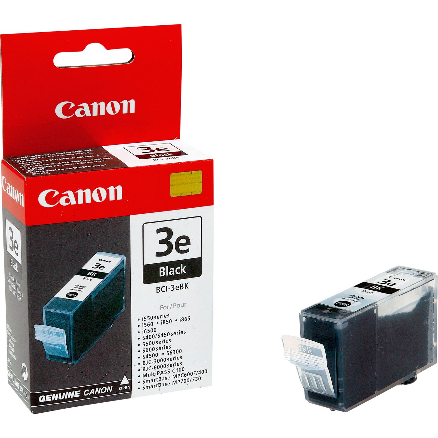 Canon Tintenpatrone BCI-3e BK, Schwarz, 500 Seiten – für Canon-Drucker