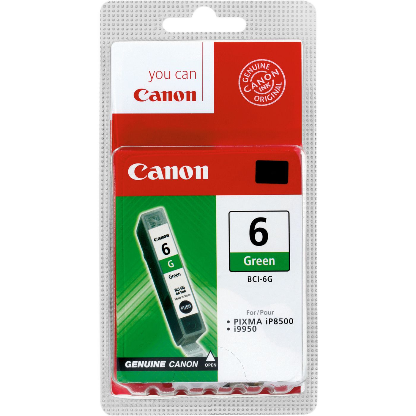 Canon BCI-6G Grün Tintenpatrone (Original) – 2'300 Seiten – für Canon PIXMA i9900/iP8500