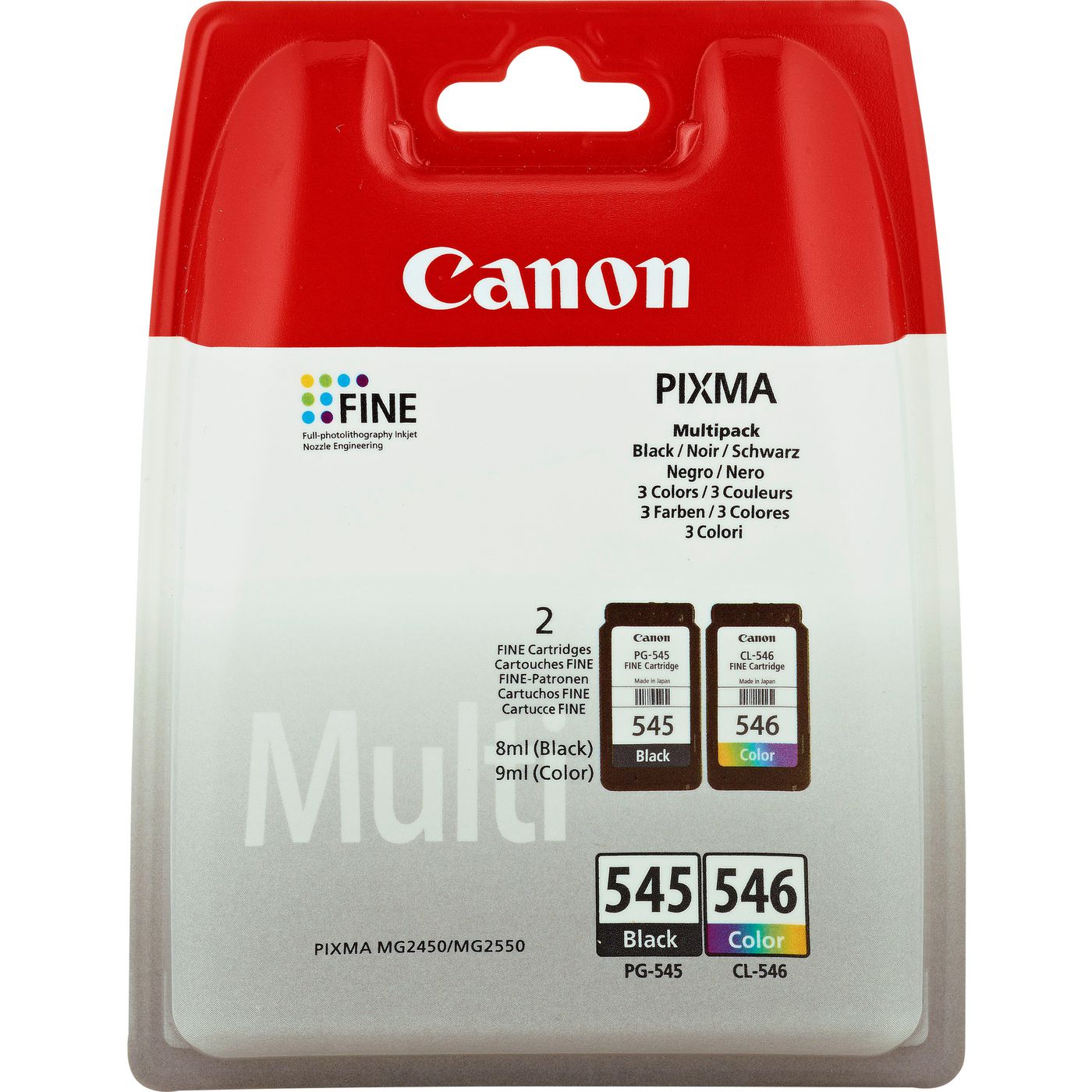 Canon Tintenpatronen-Multipack PG-545, 2er-Pack – für Inkjetdrucker, Multifunktionsgeräte