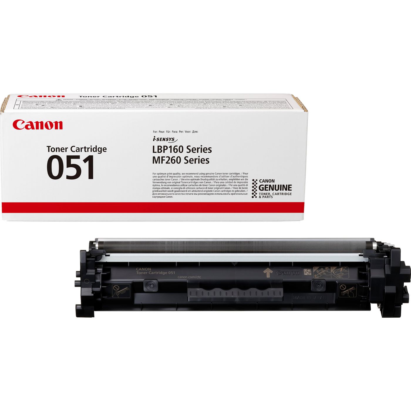 Canon Toner CRG 051 – schwarz, 1700 Seiten – für Mono-Laserdrucker/Multifunktionsgeräte