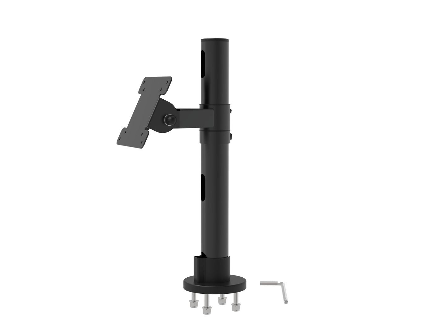 Capture Pole Mount – POS-Halterung, VESA 100×100, Höhenverstellung 10–500 mm, +90°/-60°, Schwarz