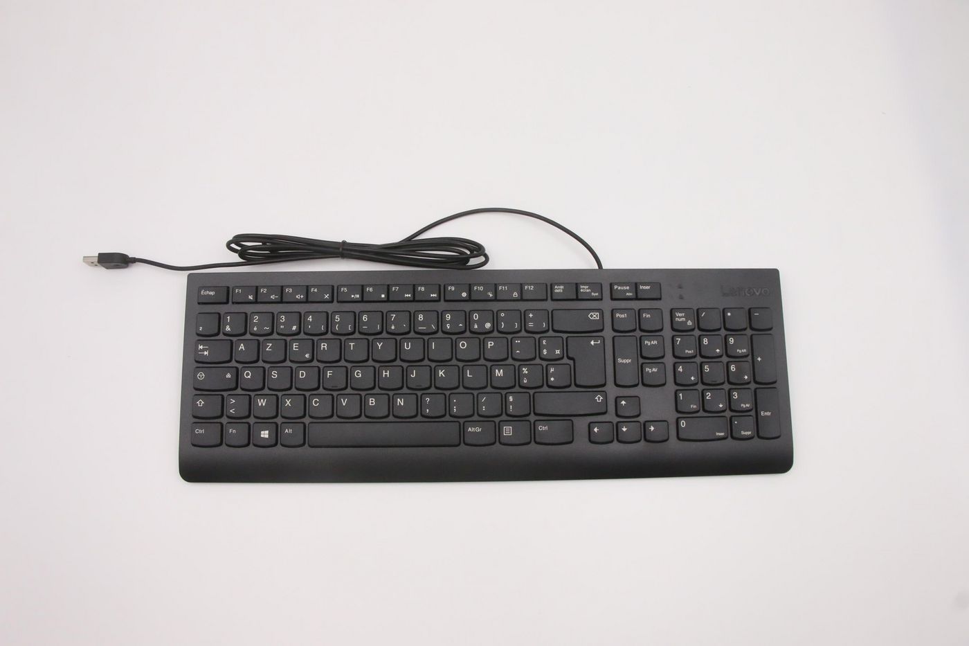 Lenovo Calliope – Tastatur – kabelgebunden, USB‑A – AZERTY (FR) – Schwarz