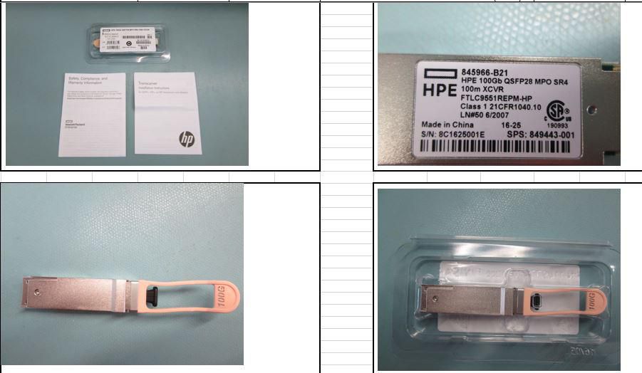 HPE QSFP28 Transceiver – 100 Gbit/s, MPO, SR4