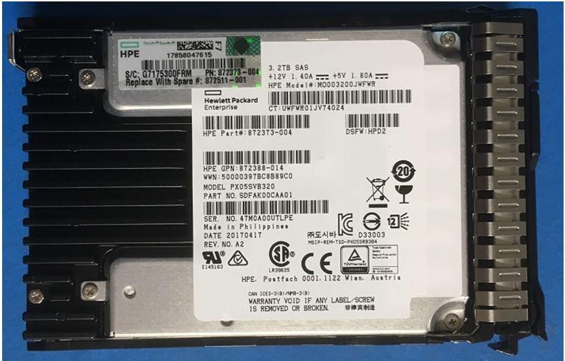 HPE SSD – 3,2 TB, 12G SAS, SFF, MU, SC