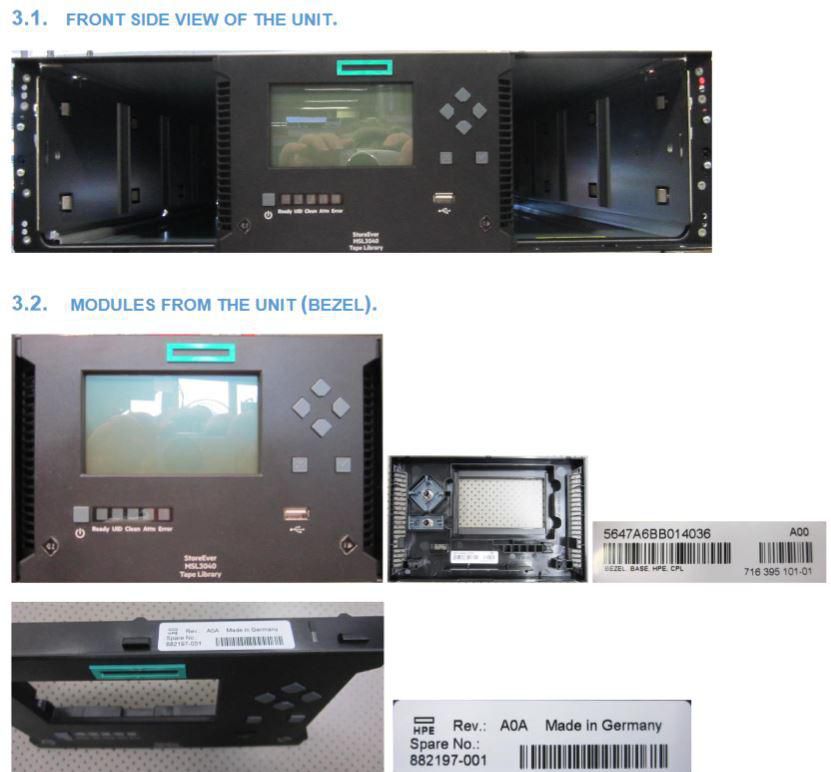 HPE 3U Rack-Mount-Chassis – Rack-Zubehör – 19" Rack, 3U, für StoreEver MSL3040