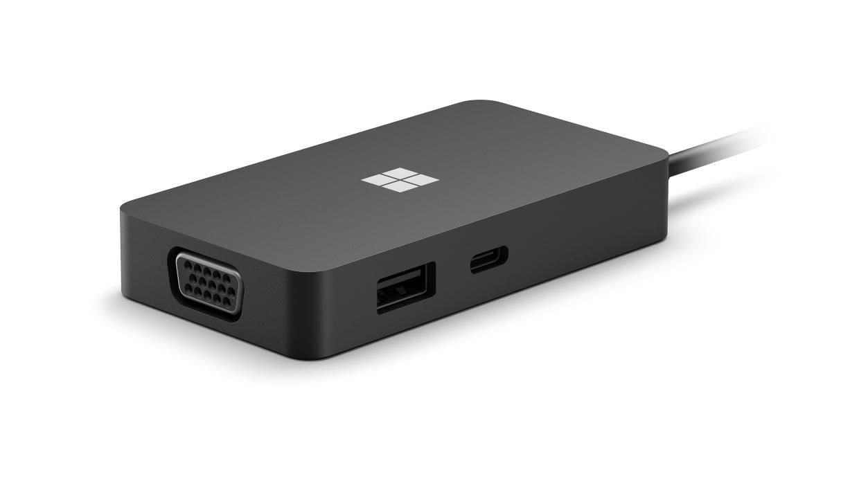 Microsoft SWV-00004 Multiport-Adapter – USB-C, 1× HDMI, 1× VGA, 1× USB-A, für Windows/Mac/Android