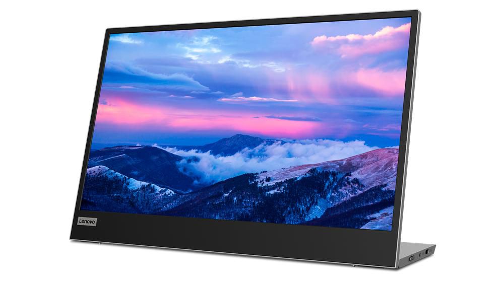 Lenovo L15 – Portabler Monitor, 15,6", IPS, 60 Hz, 250 cd/m², USB-C, VESA 100 × 100, Schwarz