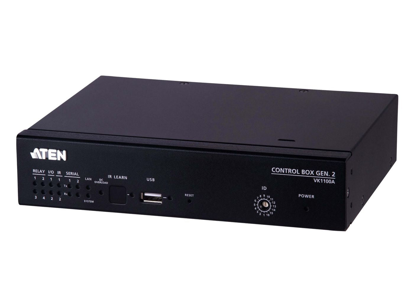 ATEN VK1100A – Kontrollprozessor – RS‑232/422/485 (2/1/1), 8 Relais, IR, Gigabit LAN, 1× USB‑A