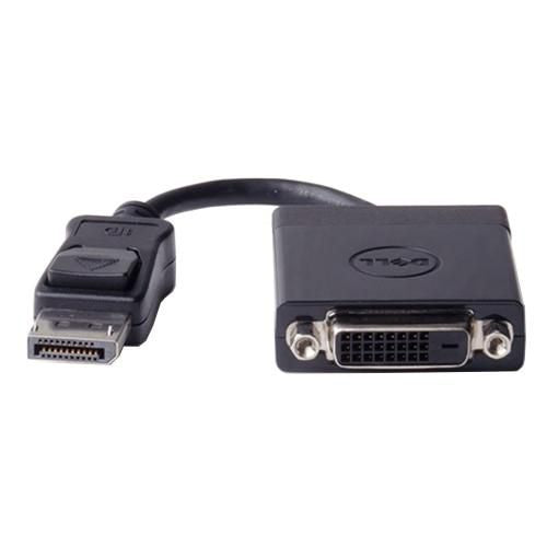 DELL DisplayPort zu DVI Adapter – 1920 × 1200, HDCP, für Dell Latitude/Optiplex (Auswahl) – Schwarz/Grau