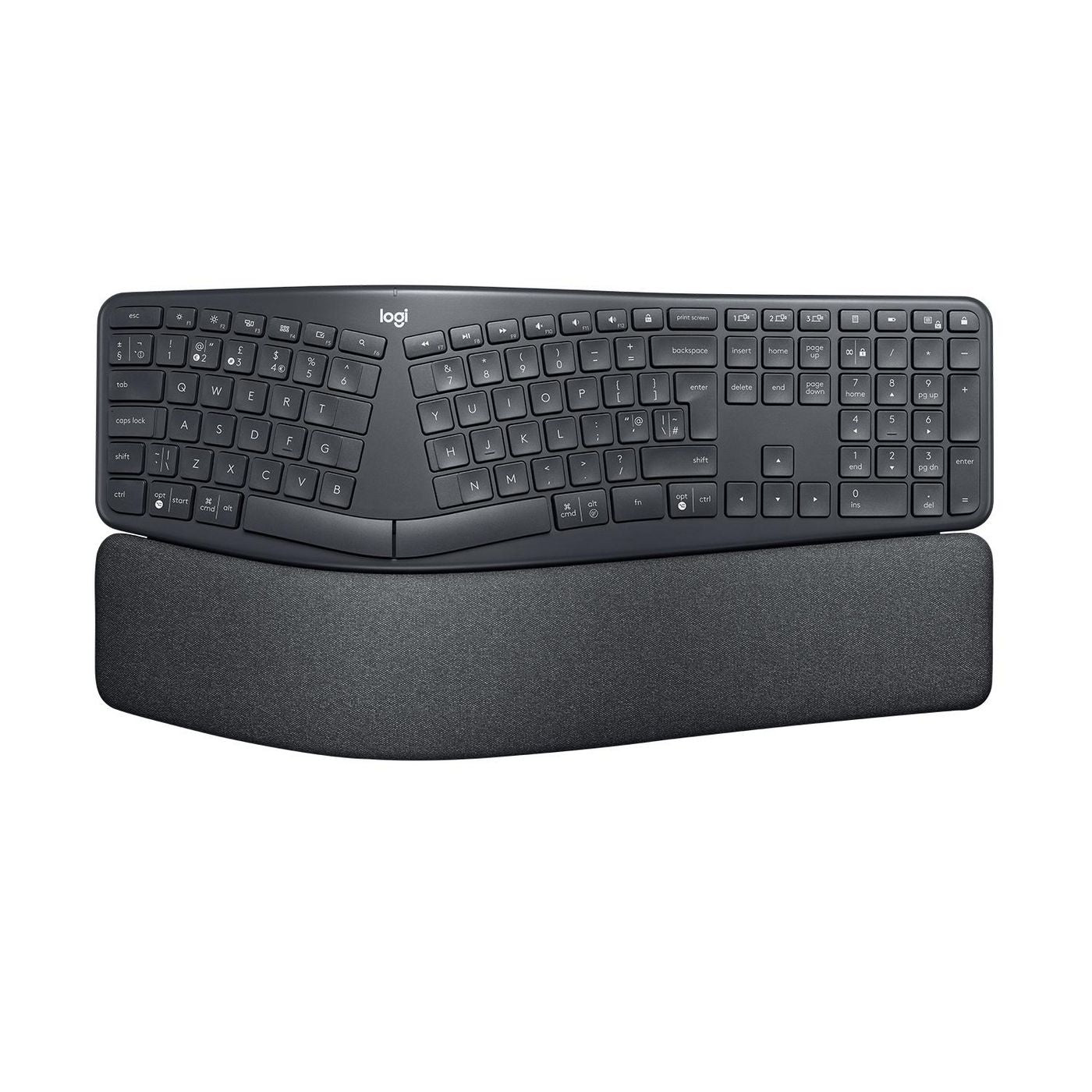 Logitech ERGO K860 – Tastatur, US-Layout (EN), ergonomisch, Grau