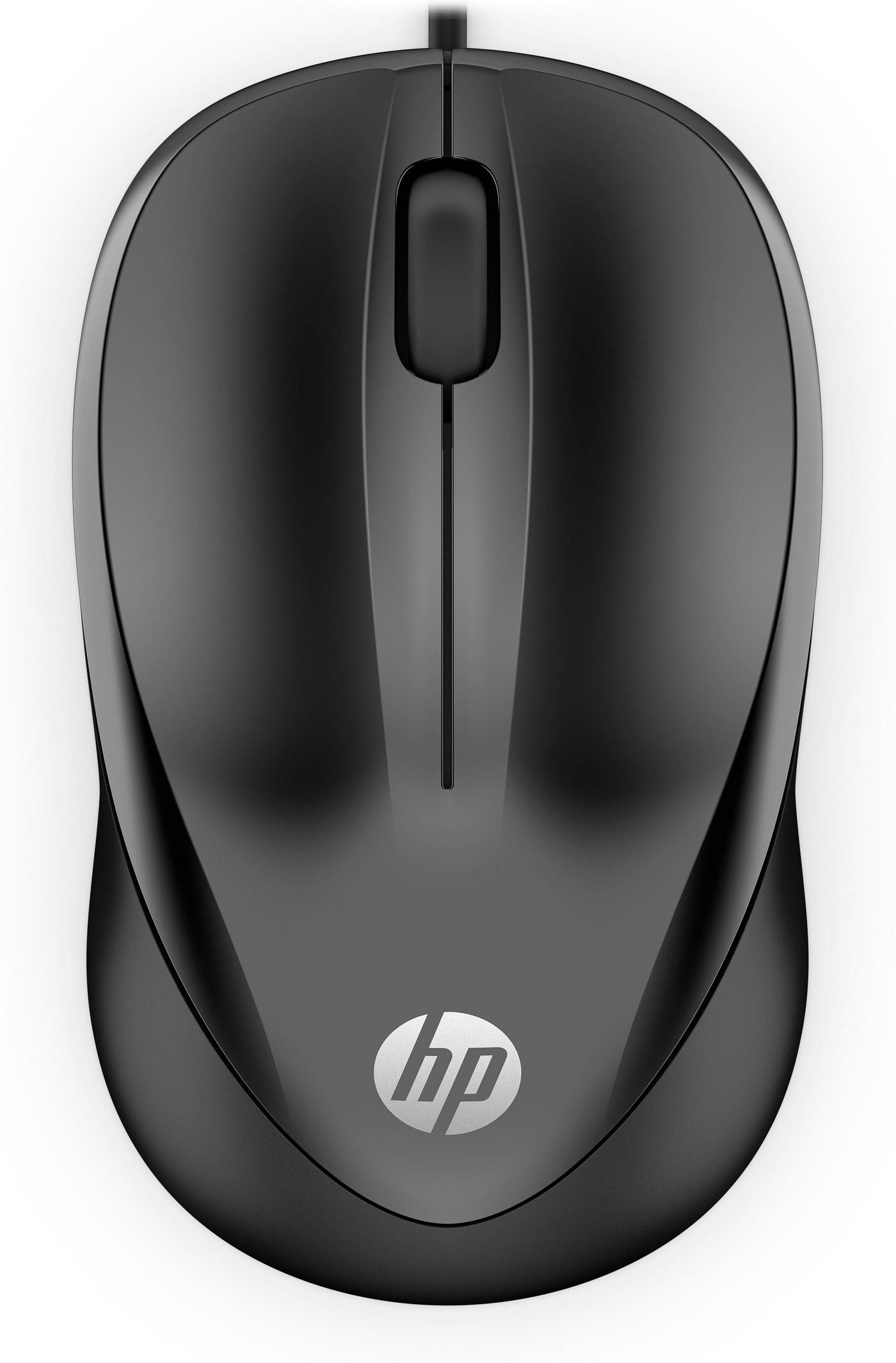 HP Wired Mouse 1000 – Maus – Kabelgebunden (USB‑A), 1200 DPI, beidhändig, Schwarz