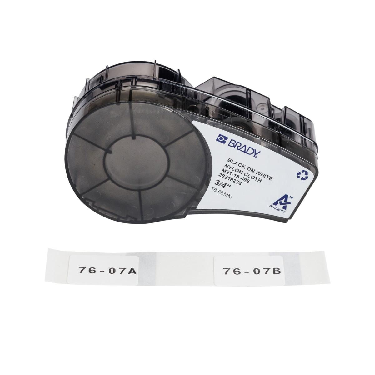 Brady Etiketten (Rolle) 25 × 19 mm – Nylon, matt – permanent haftend – Thermotransfer – für M210/M211
