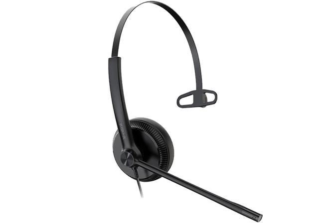 Yealink YHS34 Office-Headset – On-Ear, Mono, Kabelgebunden, für T19(P), T21(P), T23P und andere, Schwarz