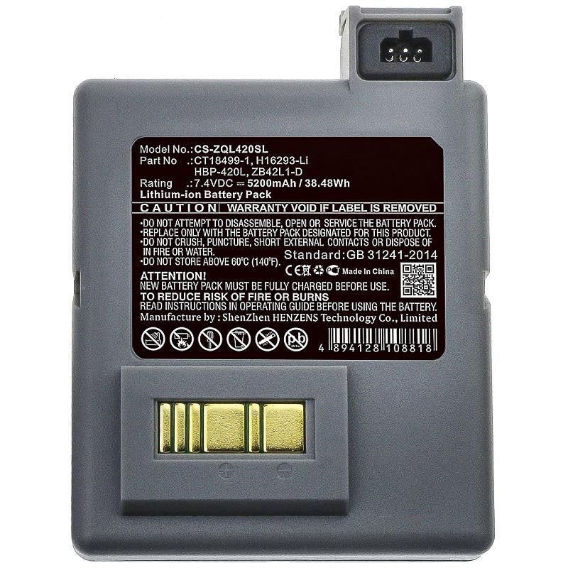 CoreParts Akku 5200 mAh 7,4 V – für Zebra P4T/RP4