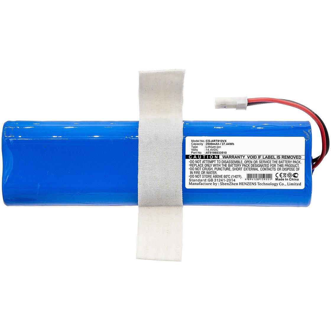 CoreParts Ersatzakku – Li-Ion, 2600 mAh, 14,4 V – für Ariete Staubsauger 00P271310AR0, 00P271810AR0 – 1 Stk.