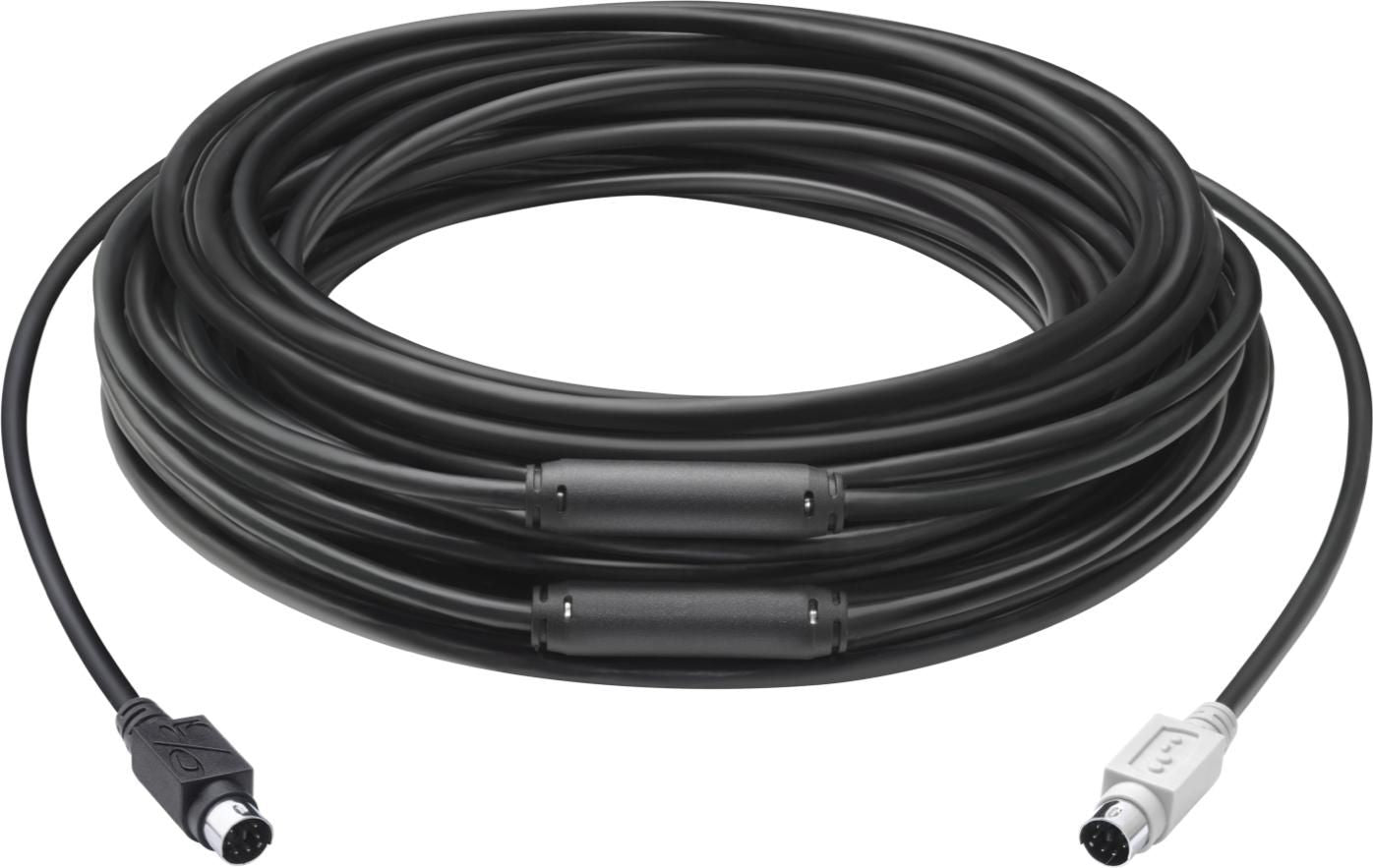 Logitech 939-001490 – Verlängerungskabel 15 m – 2× 6-poliger Mini-DIN (männlich), für Logitech Group
