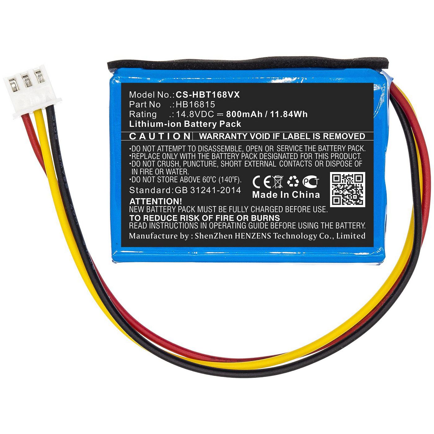 CoreParts Akku – 14,8 V/800 mAh – für HOBOT 168, 188, 198 und andere – 1 Stück