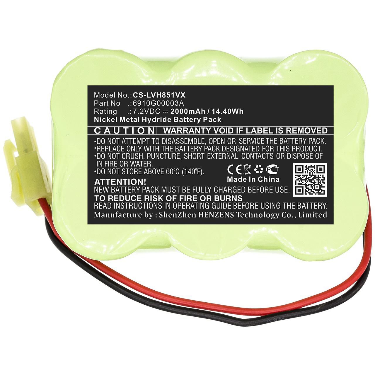 CoreParts Akku 14,4 Wh – 7,2 V, 2000 mAh, für LG VH851C/V-H851CP/VH852CP
