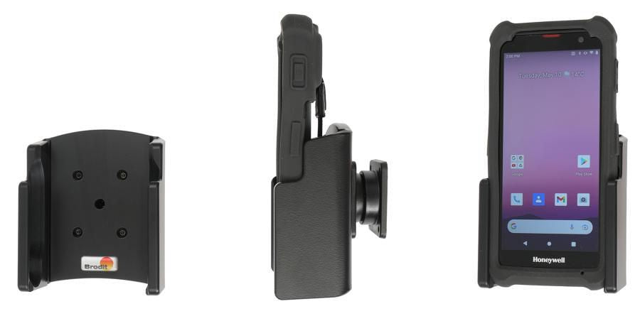 Brodit POS-Halterung, Schraubbefestigung, 360°/0–17°, für Honeywell EDA52, Schwarz
