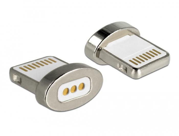 DeLOCK Magnetischer Adapter 8-polig – Lightning Adapter, magnetisch – Silber