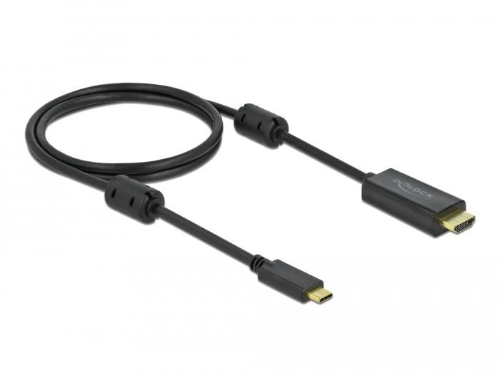 DeLOCK USB-C auf HDMI Kabel 4K 120 Hz – 1 m – aktiv – für Geräte mit DisplayPort Alt Mode
