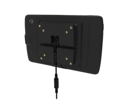 Zebra Tablet-Rahmen – für Zebra ET40/ET45 10" – VESA-Muster, mit DC-Stromanschluss – Schwarz