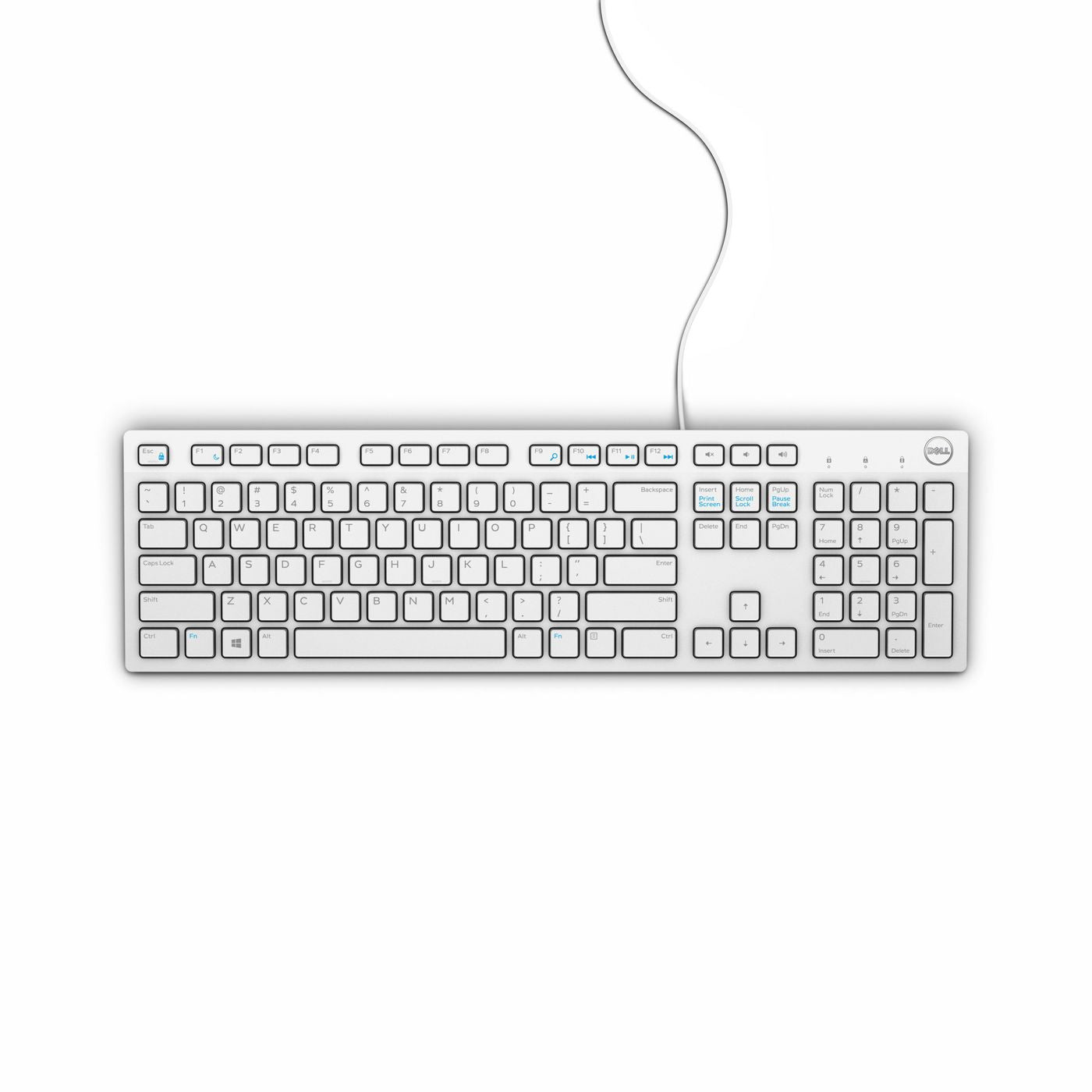 DELL KB216 – Tastatur – kabelgebunden, USB – QWERTY (US-INT) – Weiss