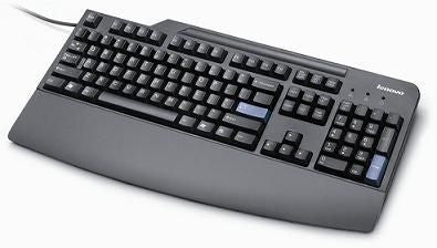 Lenovo 40K9430 – Tastatur – kabelgebunden, PS/2, mit Handballenauflage, schwarz