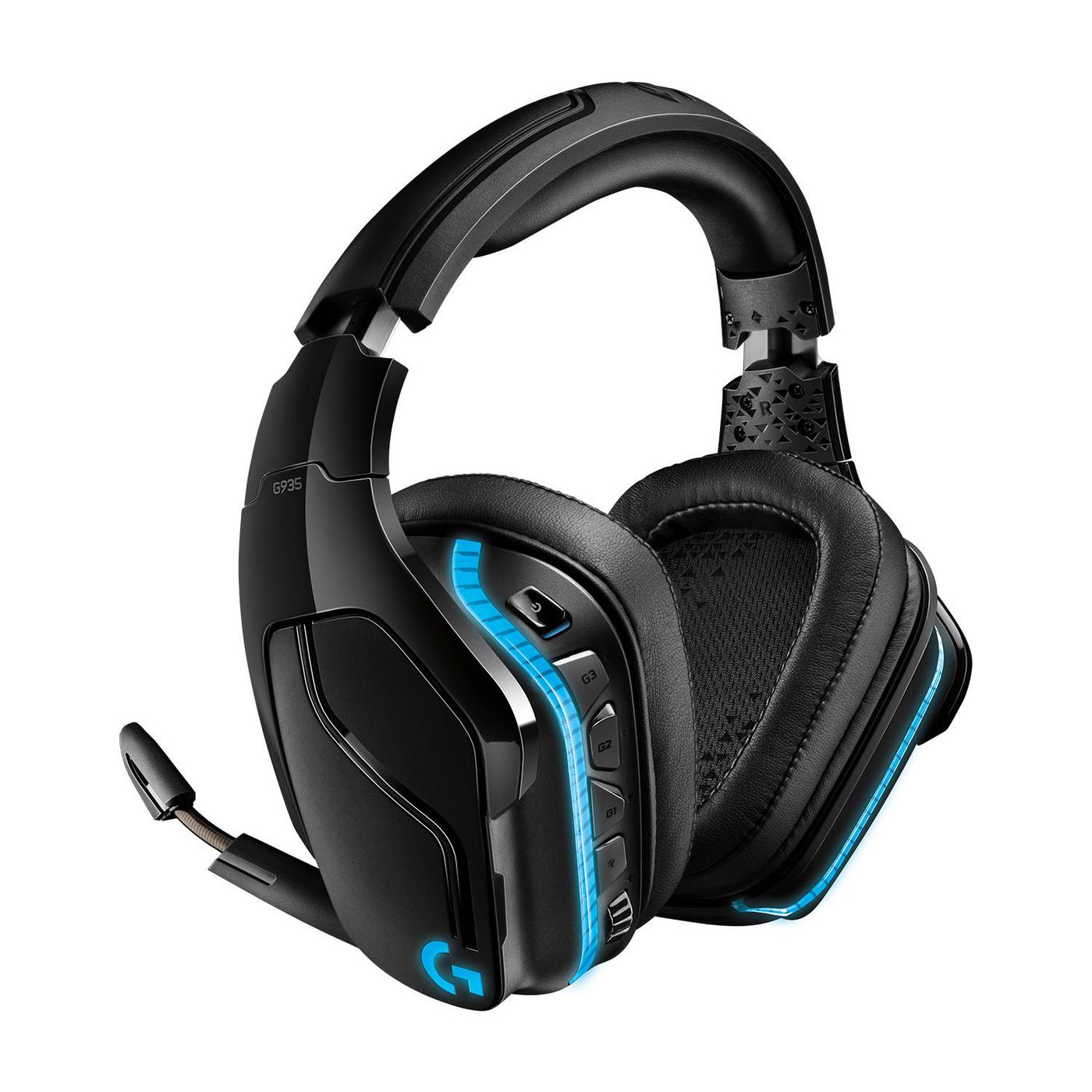 Logitech G G935 Gaming-Headset – Over-Ear, Kabellos + 3,5 mm Klinke, ANC, mit USB-A-Dongle