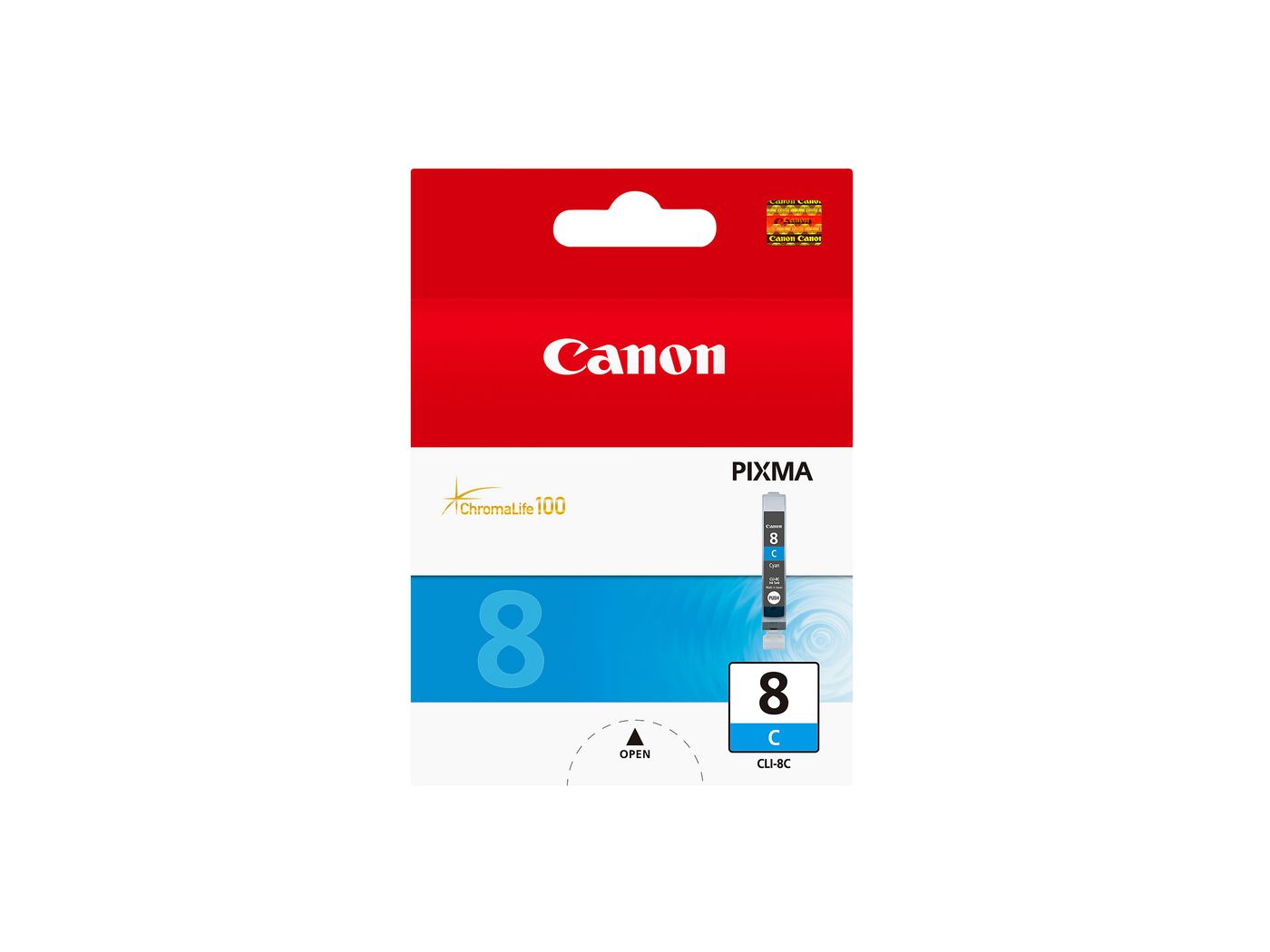Canon Tintenpatrone CLI-8C, Cyan – für Tintenstrahldrucker/Multifunktionsgeräte