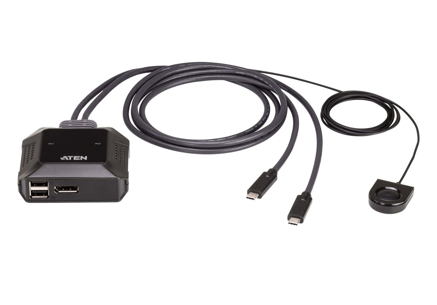 ATEN USB-C 4K – KVM-Switch 2×1, USB-C/DisplayPort, 4K DCI (4096 × 2160), für VC925/VC965/VC985 und andere