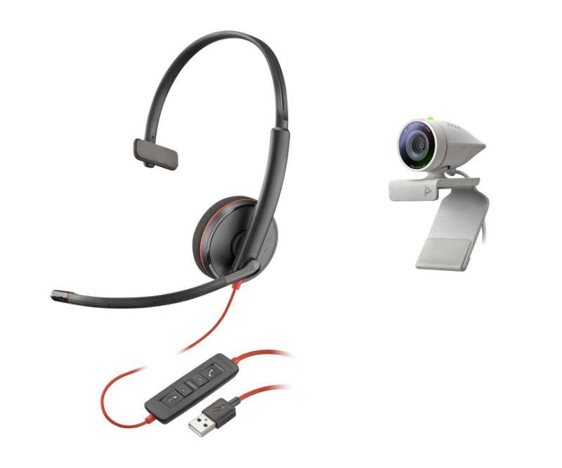 Poly Studio P5 Videokonferenzsystem Kit – Full HD 1080p, 4× digitaler Zoom – Schwarz/Grau